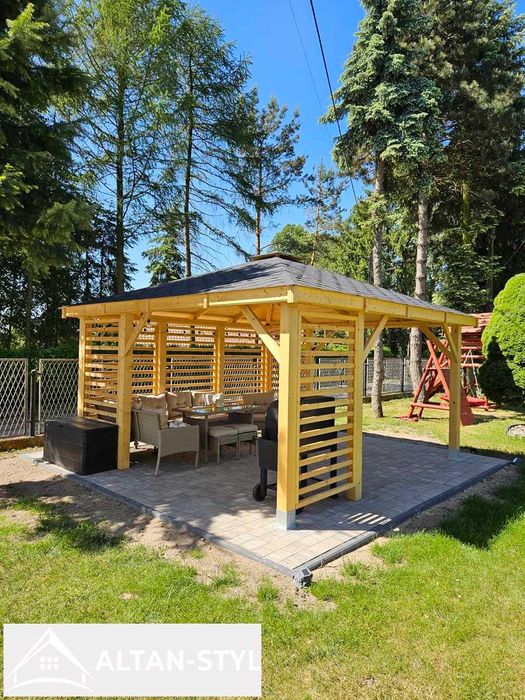 Altany, altanki, wiaty, altana ogrodowa RÓŻA 3x3m PRODUCENT