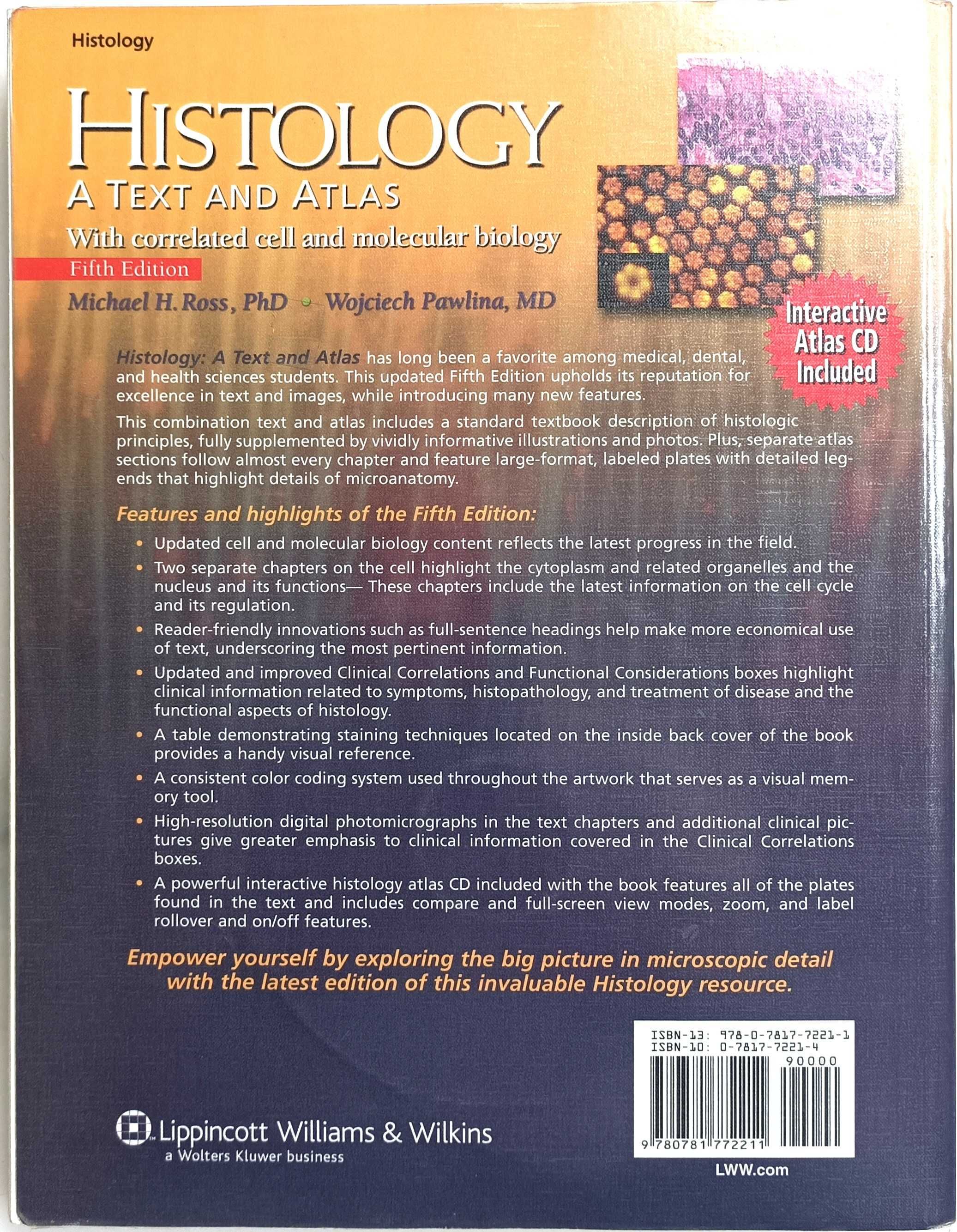 Histology - A Text and Atlas - Fifth edition