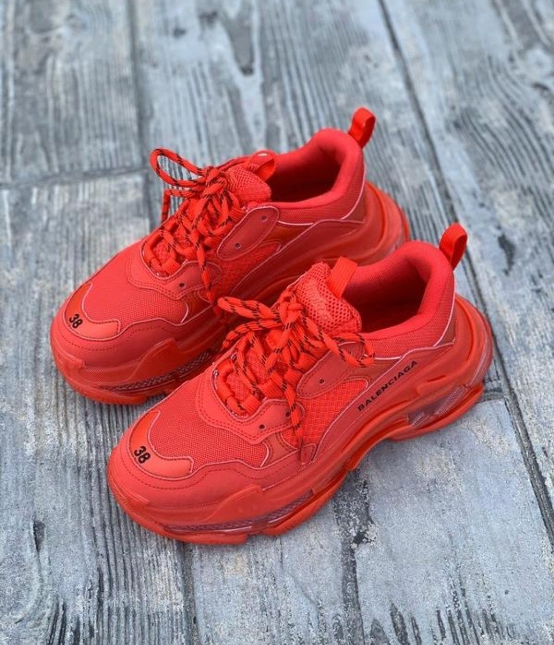 Жіночі кросівки Balenciaga Triple S Neon Red