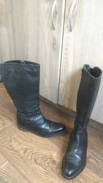 Кожаные ковбойские сапоги казаки 35-36 деми ковбойські чоботи