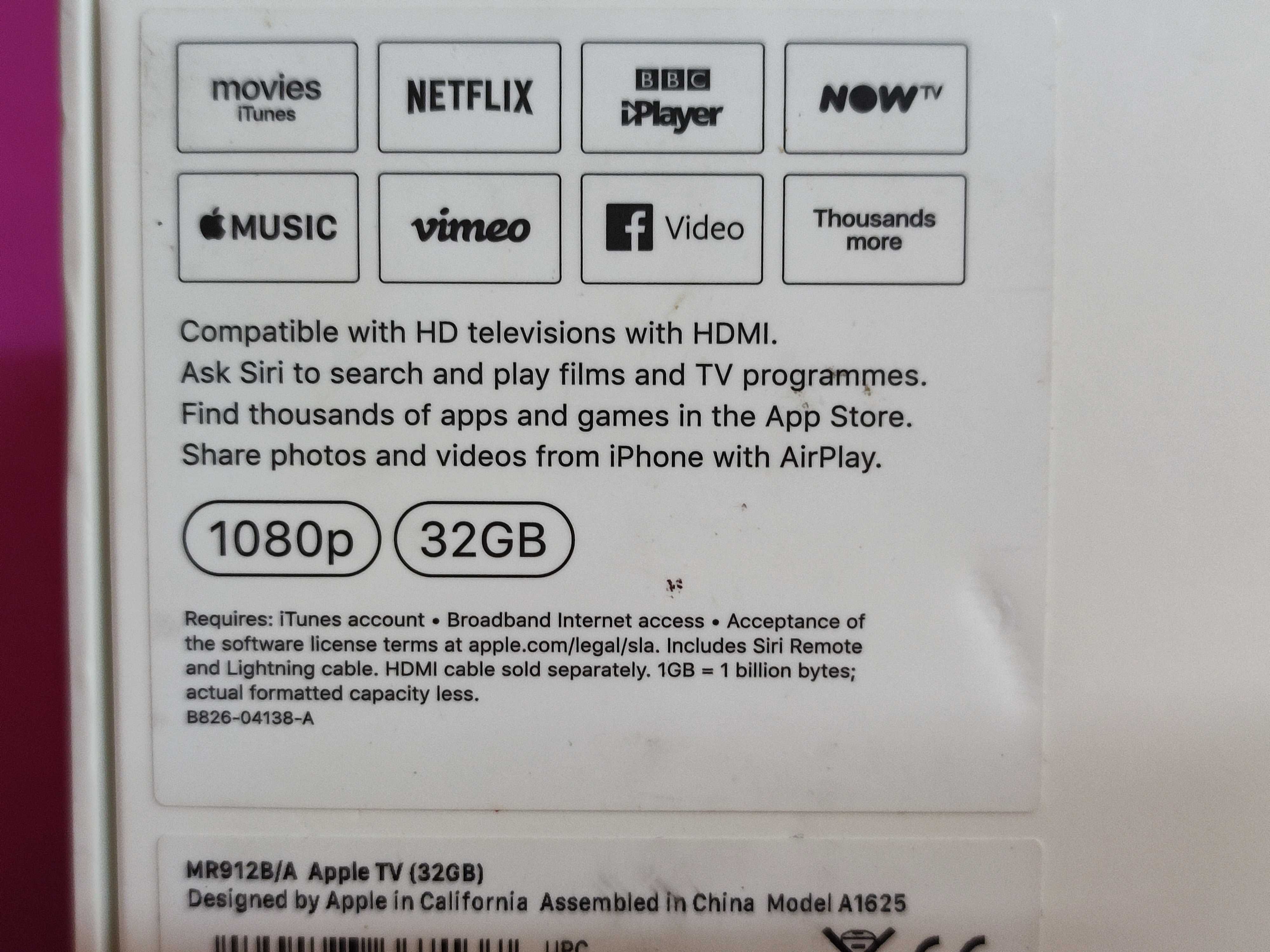 Apple A1625 32GB - Smart TV Box iptv