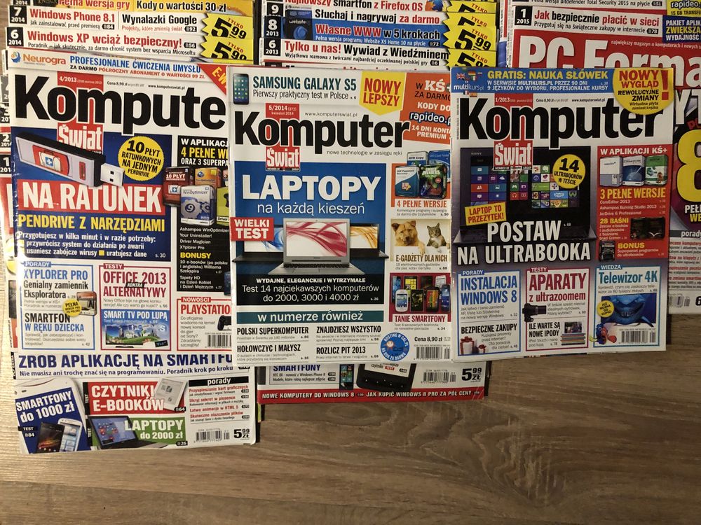 Gazety PC Format z lat 13 14 15 Komputer Świat