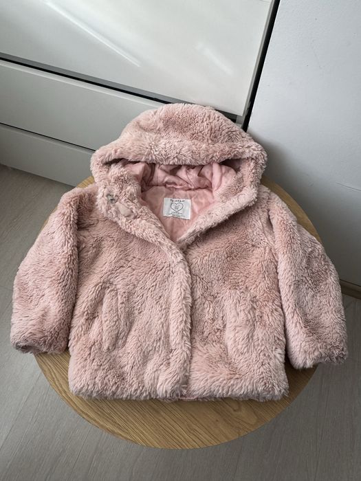 Дитяча рожева шубка Primark для дівчинки 3-4 роки, 98-104 см