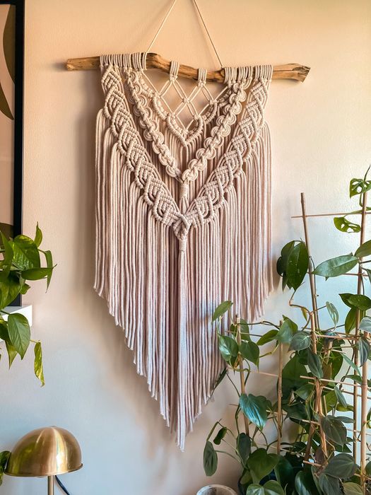 Makrama XXL Rebecca, dekoracja ścienna, dekoracja boho na ścianę