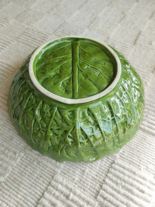 Grande Taça de Faiança | Vintage Bordalo Pinheiro “Folha de Couve”