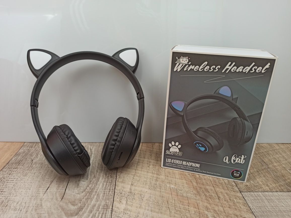 Распродажа! Беспроводные наушники Bluetooth Cat Ear MicroSD Fm