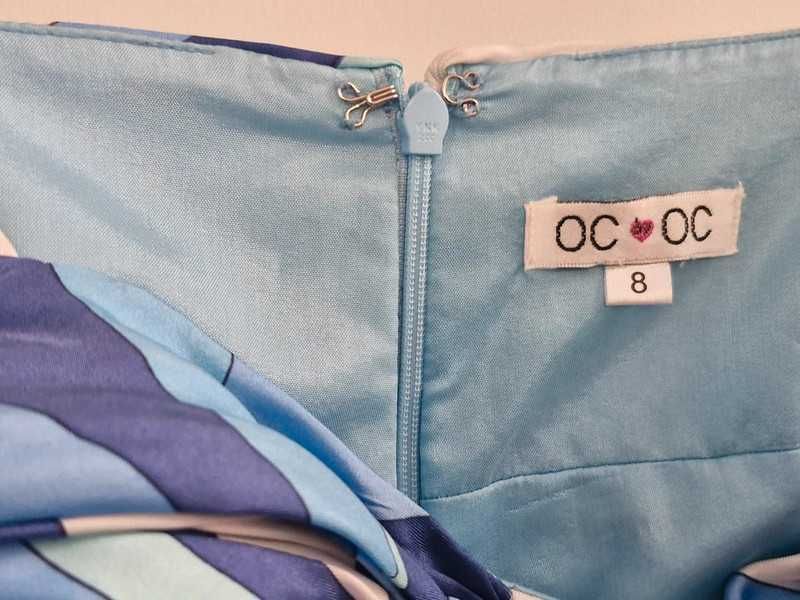 Jedwabna sukienka w pięknych kolorach od projektanta Oleg Cassini
