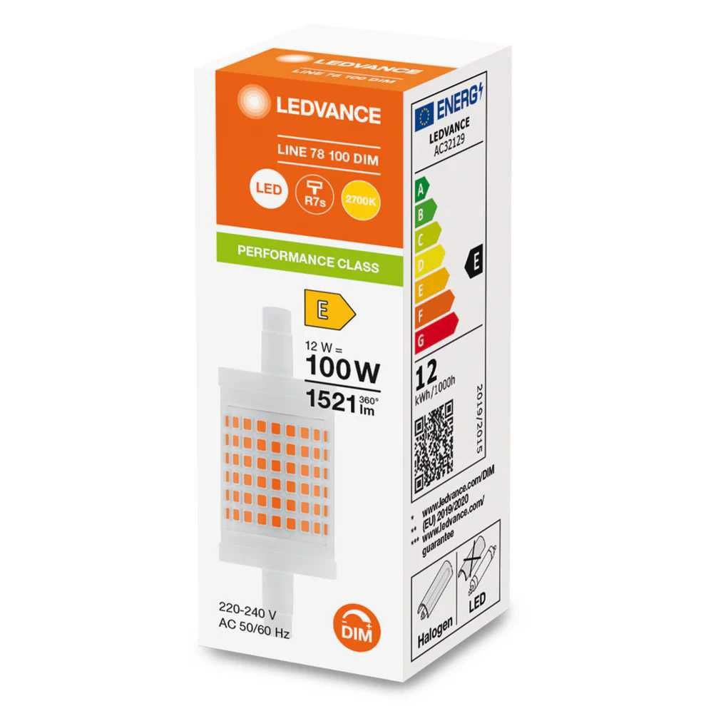 Lâmpada LED Ledvance/Osram "Especial" R7s 12W 1521Lm 2700K 300º IP20