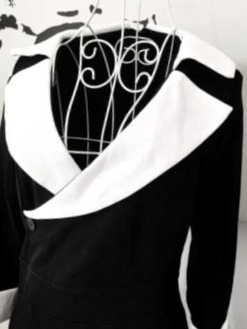 Elegancka klasyczna czarna sukienka 44 ko