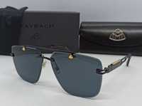 Maybach мужские очки стильные черные безоправные с черным металлом