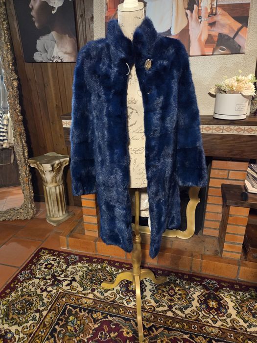 Casaco  azul em vison