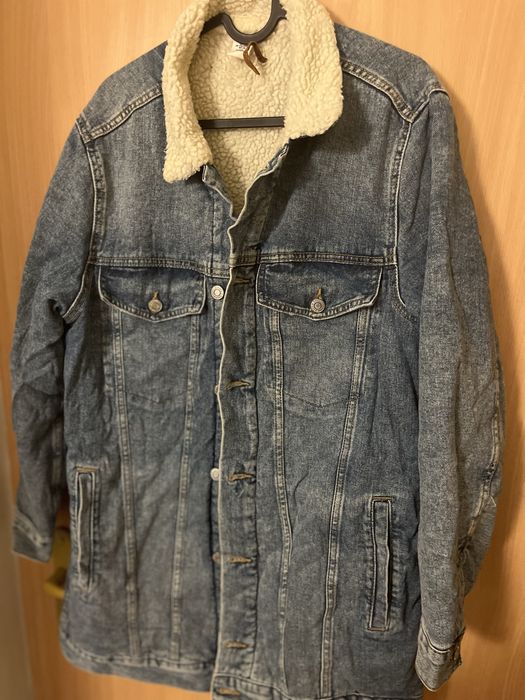 Kurtka dżinsowa baranek h&m