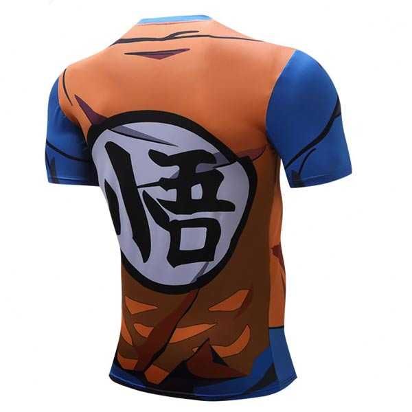 T-shirt Rashguard Son Goku Dragon Ball Manga Curta - L ou XL