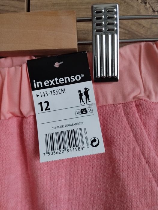 Spodnie dresowe in extenso 152 różowe nowe z metką