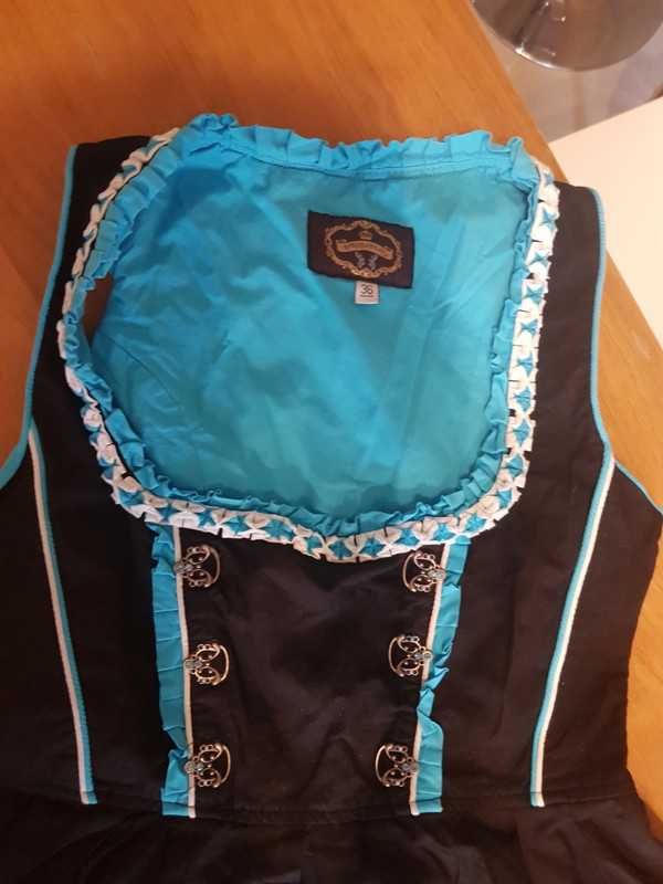 sukienka ludowa bawarska dirndl plat roz 36 / 38