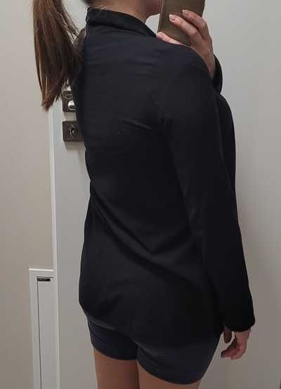 Czarna, klasyczna, lekka marynarka / żakiet z kieszeniami, H&M, 34 XS