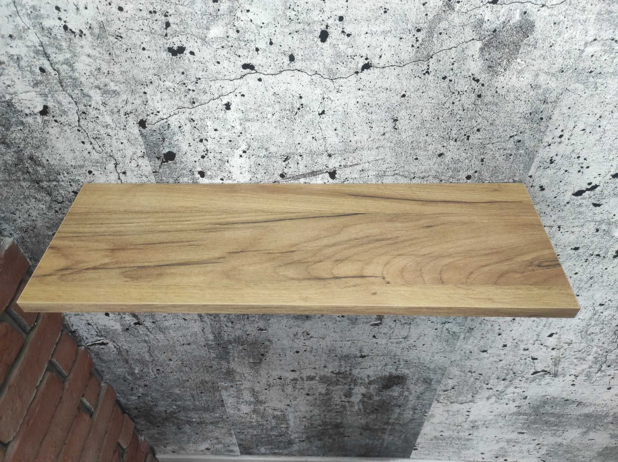 Półka ścienna drewnopodobna, płyta dąb craft złoty 60cm x 20cm