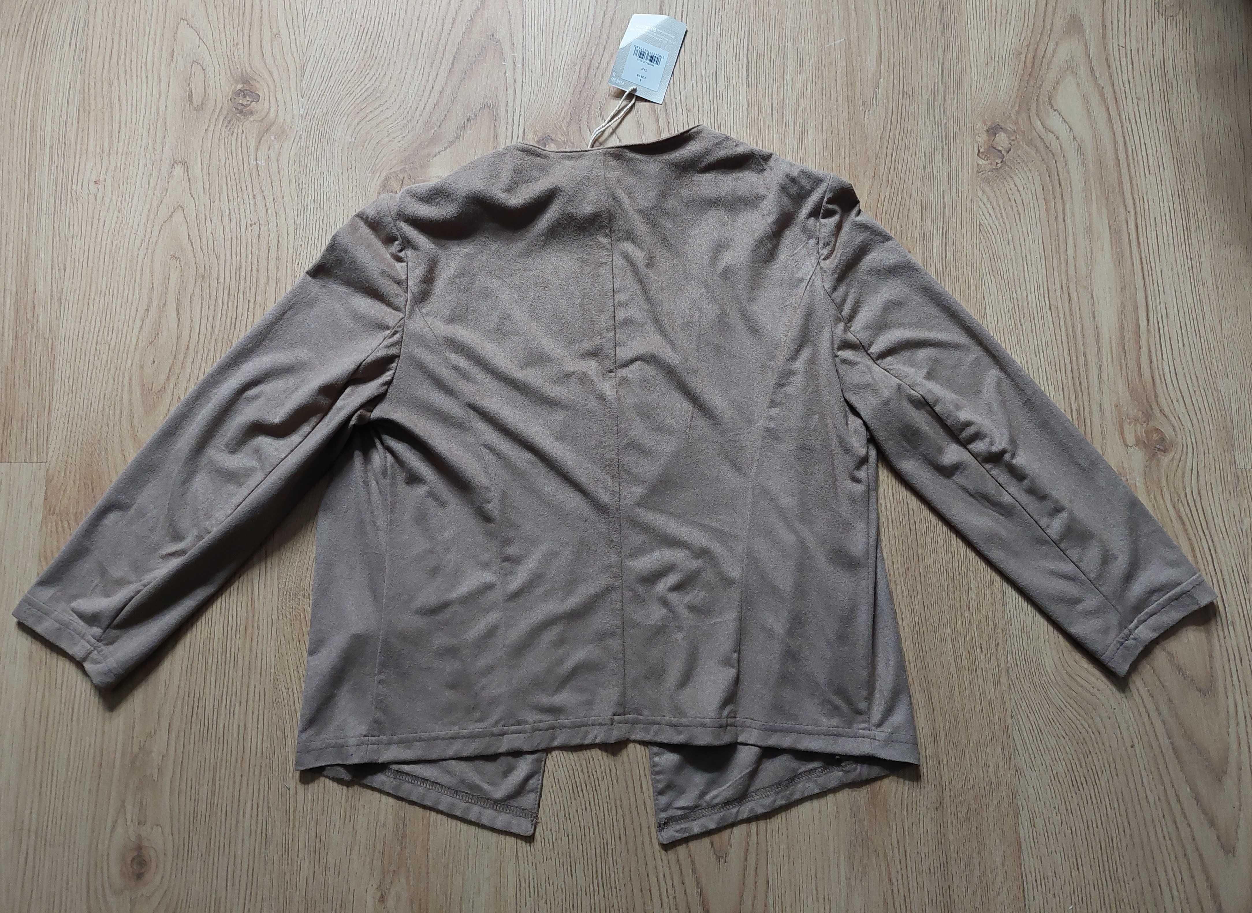 Nowa marynarka Authentic 36 S żakiet narzutka bolerko camel rękaw 3/4