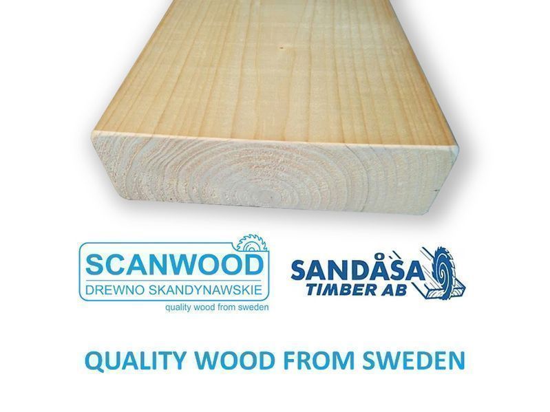 Drewno C24 konstrukcyjne, certyfikowane 45x195 Krokiew Belka