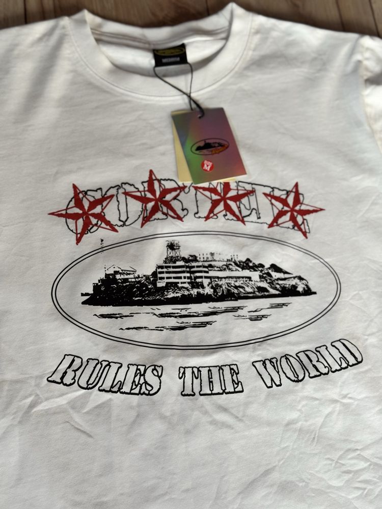 Koszulka Corteiz Rules The World biała