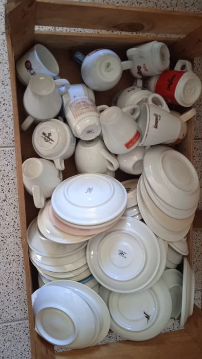 Coleção de chávenas de café