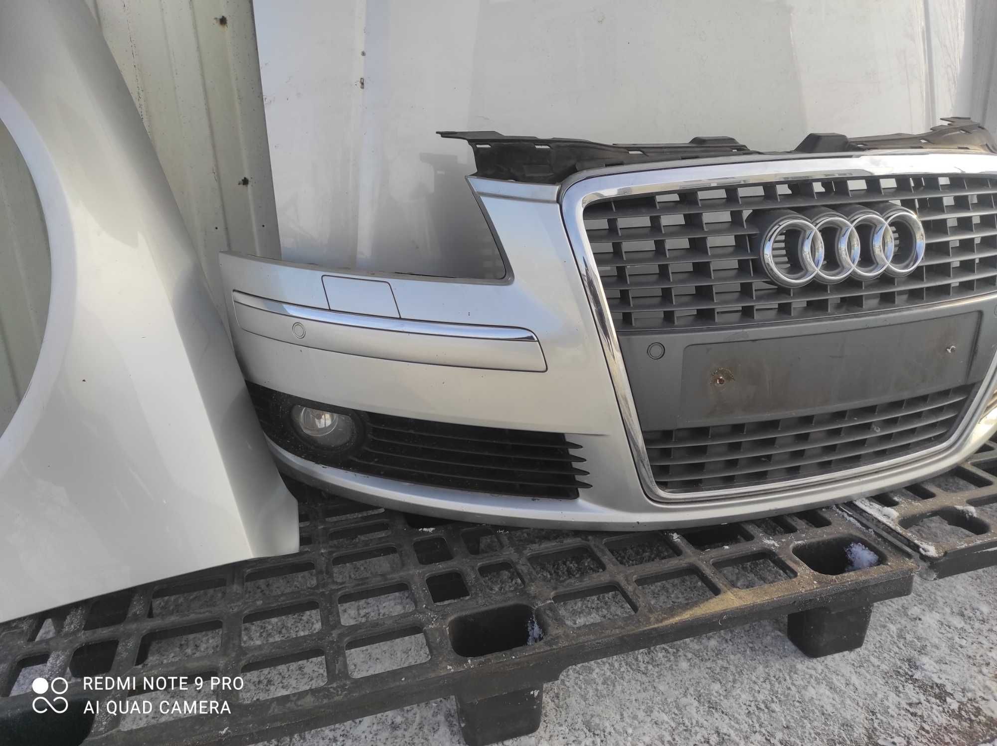 Audi A8 D3 LIFT LA7W maska zderzak Xenon błotnik wzmocnienie