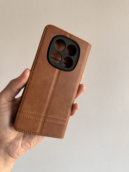 Etui z klapką skórzane zamykane do XIAOMI REDMI NOTE 14 PRO PLUS