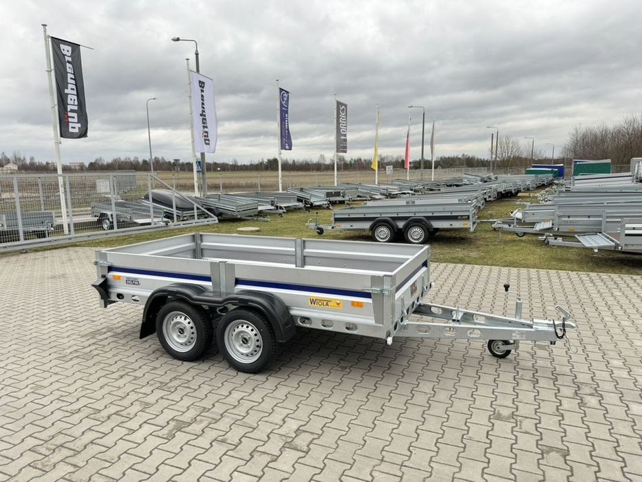 Wiola Silezja +  przyczepa 292x142cm 2 osie skrzyniowa lekka mocna stalowa
