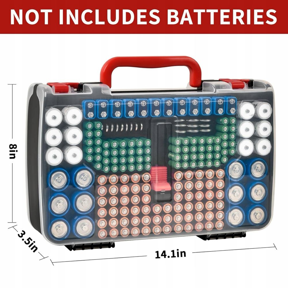 Koszyk organizer na baterie z testerem na 269 baterii