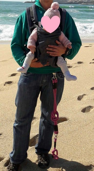 Marsúpio Bykay Mei Tai Classic Baby Denim (como novo)