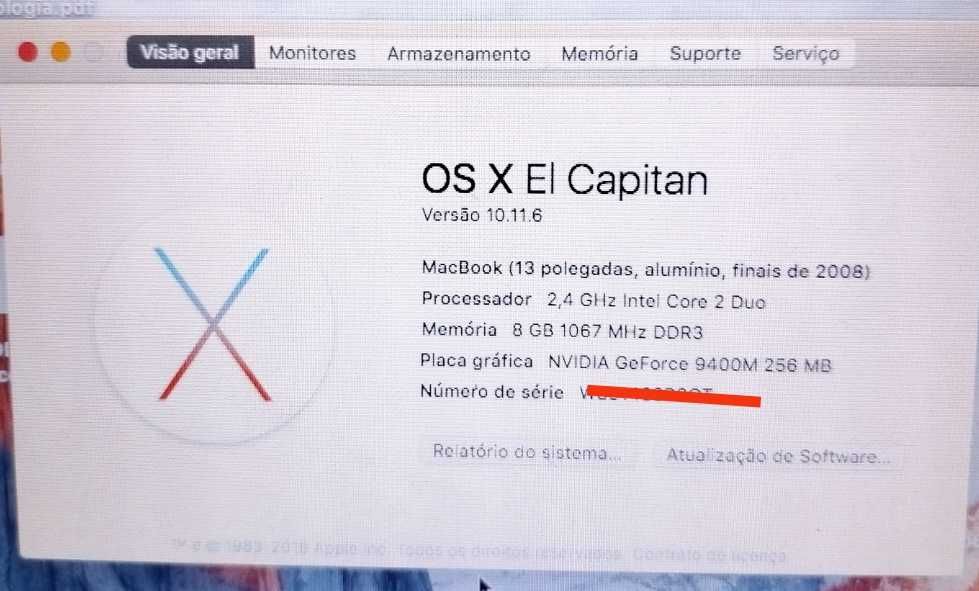 MacBook Late 2008 - 8GB/256GB Ssd.