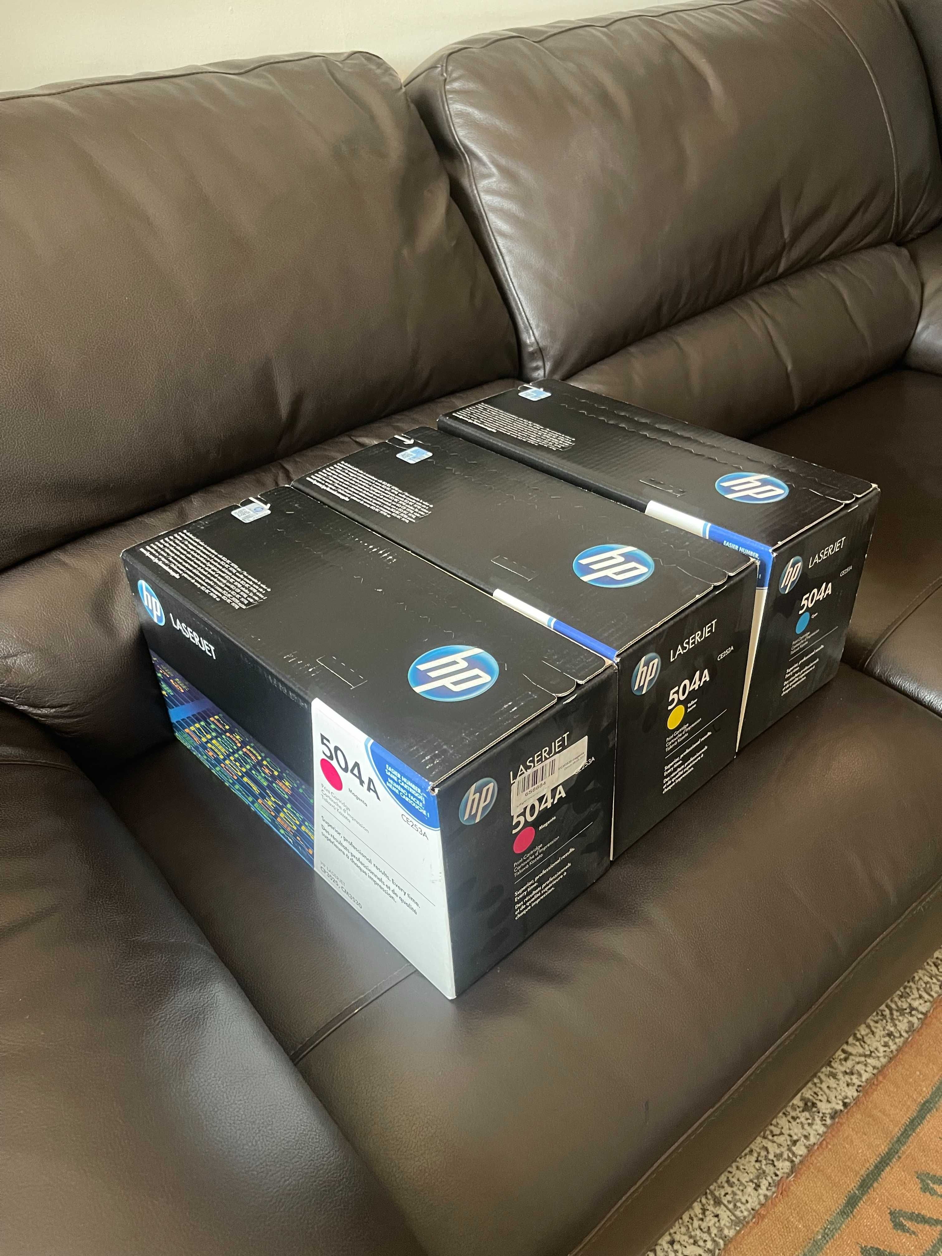 Toner HP 504A (Magenta, Amarelo e Azul)