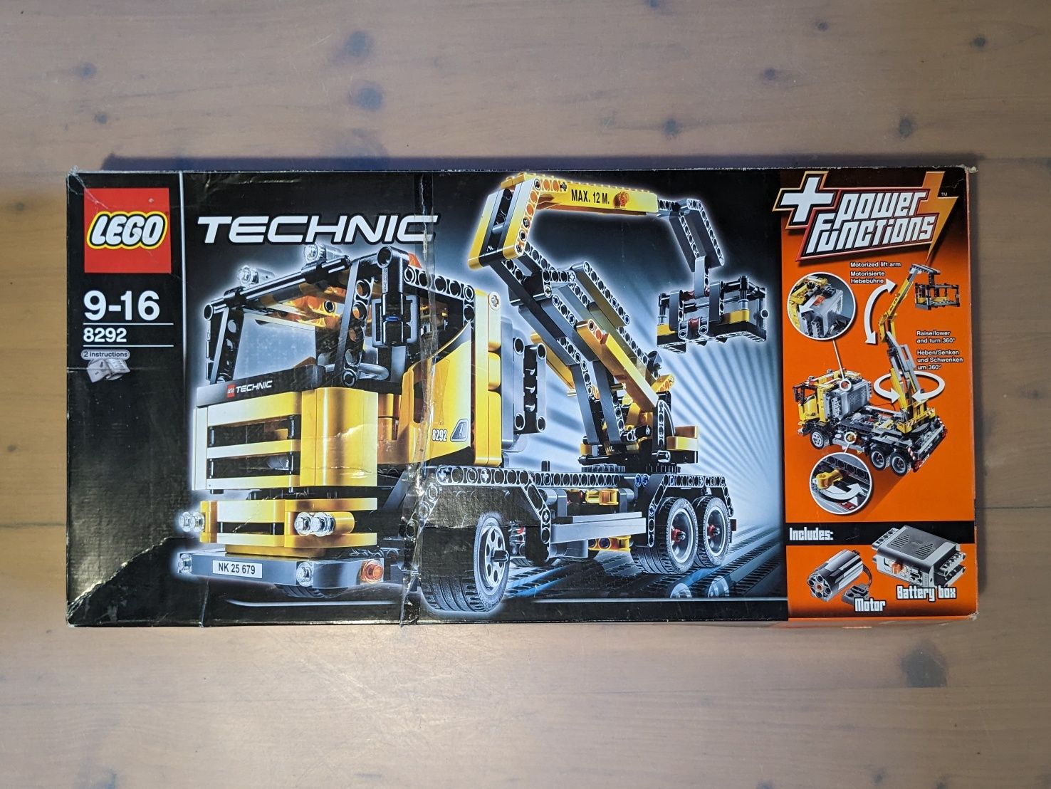 LEGO Technic 8292 Podnośnik Ciężarówka Komplet Instrukcje Pudełko