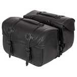 Malas Par alforges grandes pele 2x 27L chopper moto mota