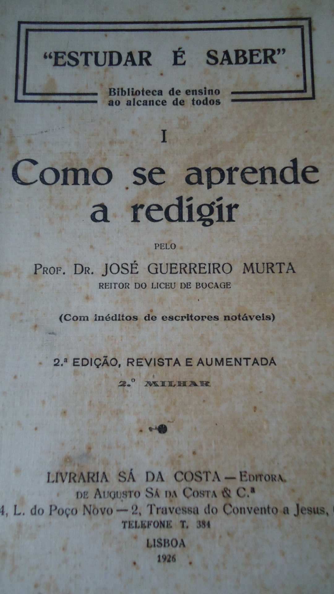 Como se aprende a redigir -  1926