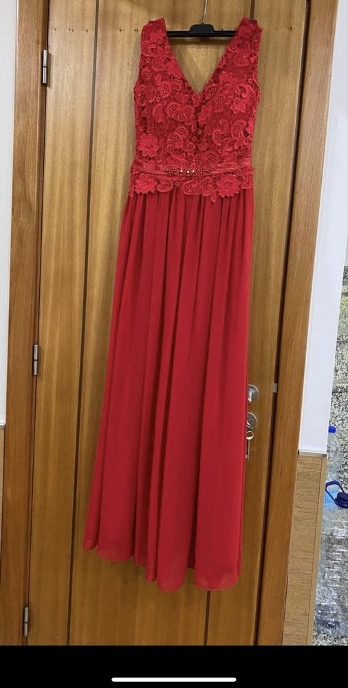 Vestido vermelho de cerimónia