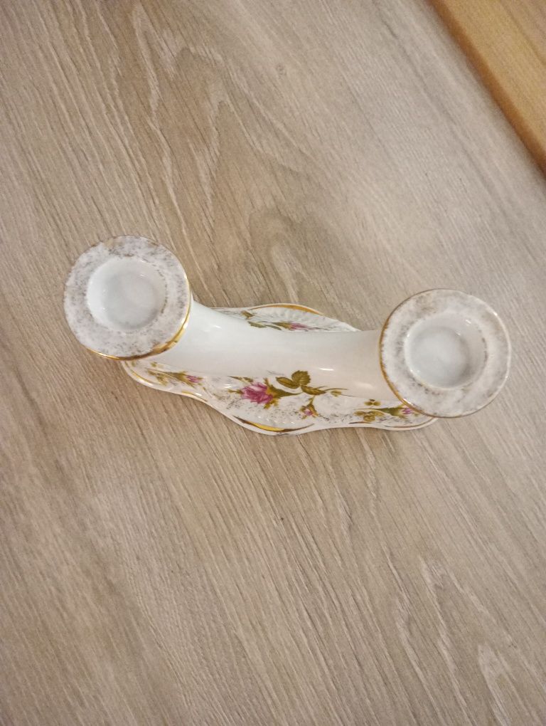 Stary świecznik porcelanowy Chodzież