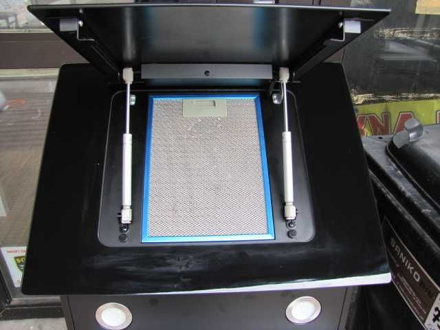 Okap kuchenny wyciąg 60 cm czarne szkło filtr węglowy Klarstein