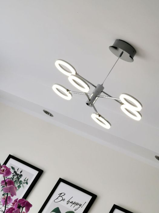 Lampa wisząca srebrna LED