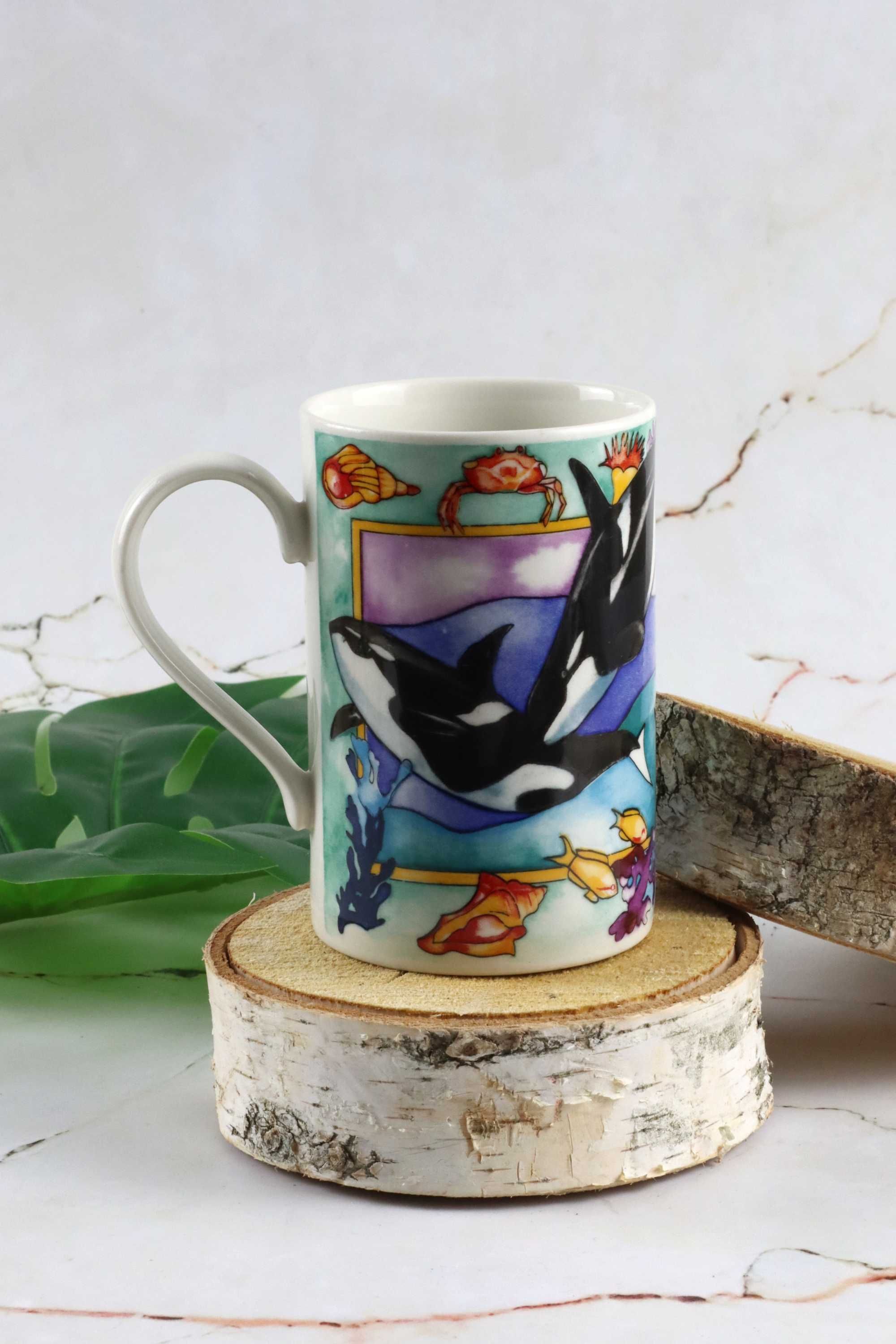 Porcelanowy kubek z orką w stylu vintage porcelana orka