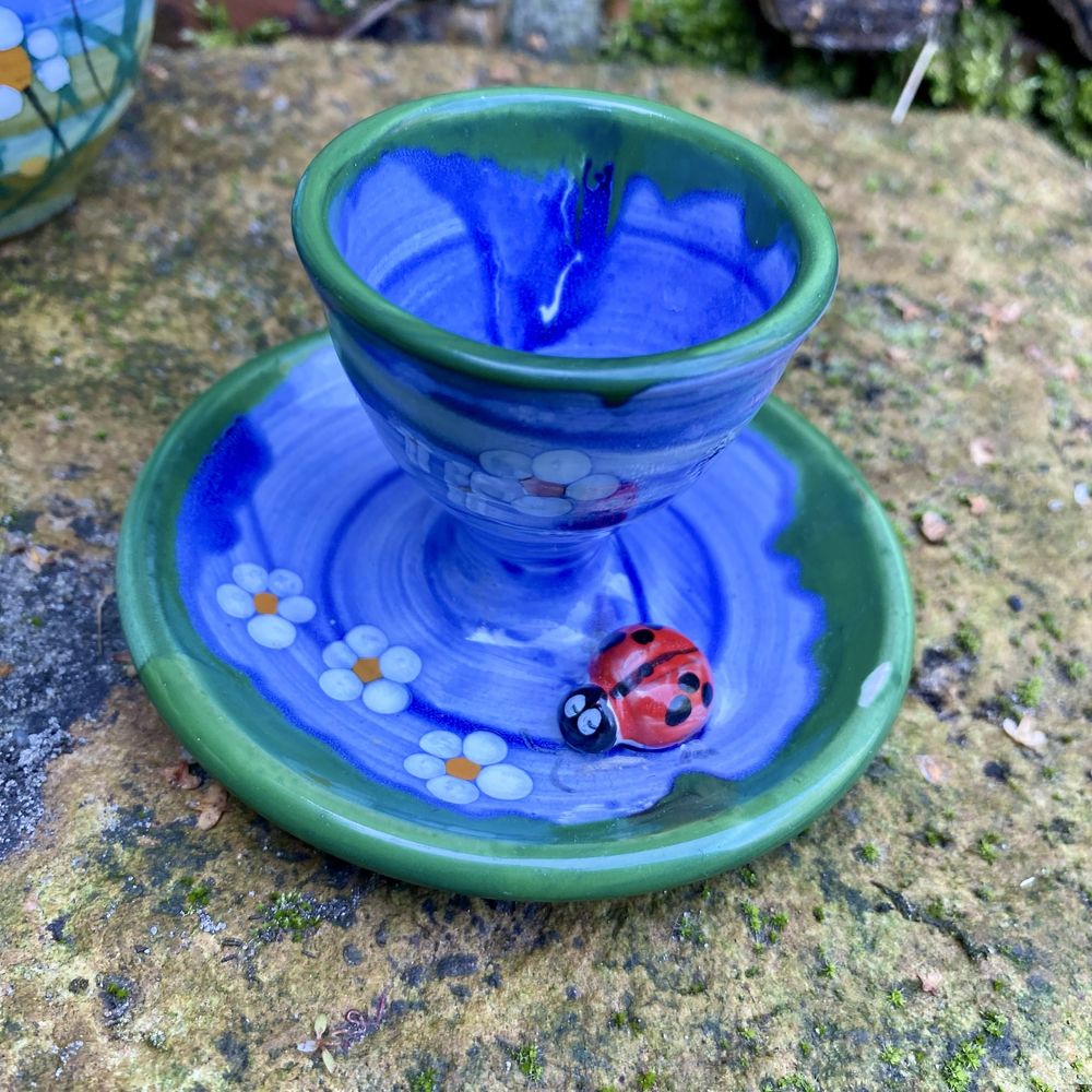 Cudny zestaw ceramiczny kubek i świecznik