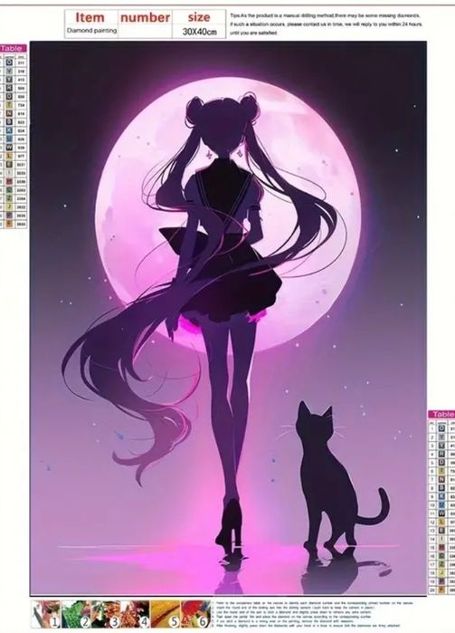 Sailor Moon - DIY zestaw Diamond Paiting 30x40