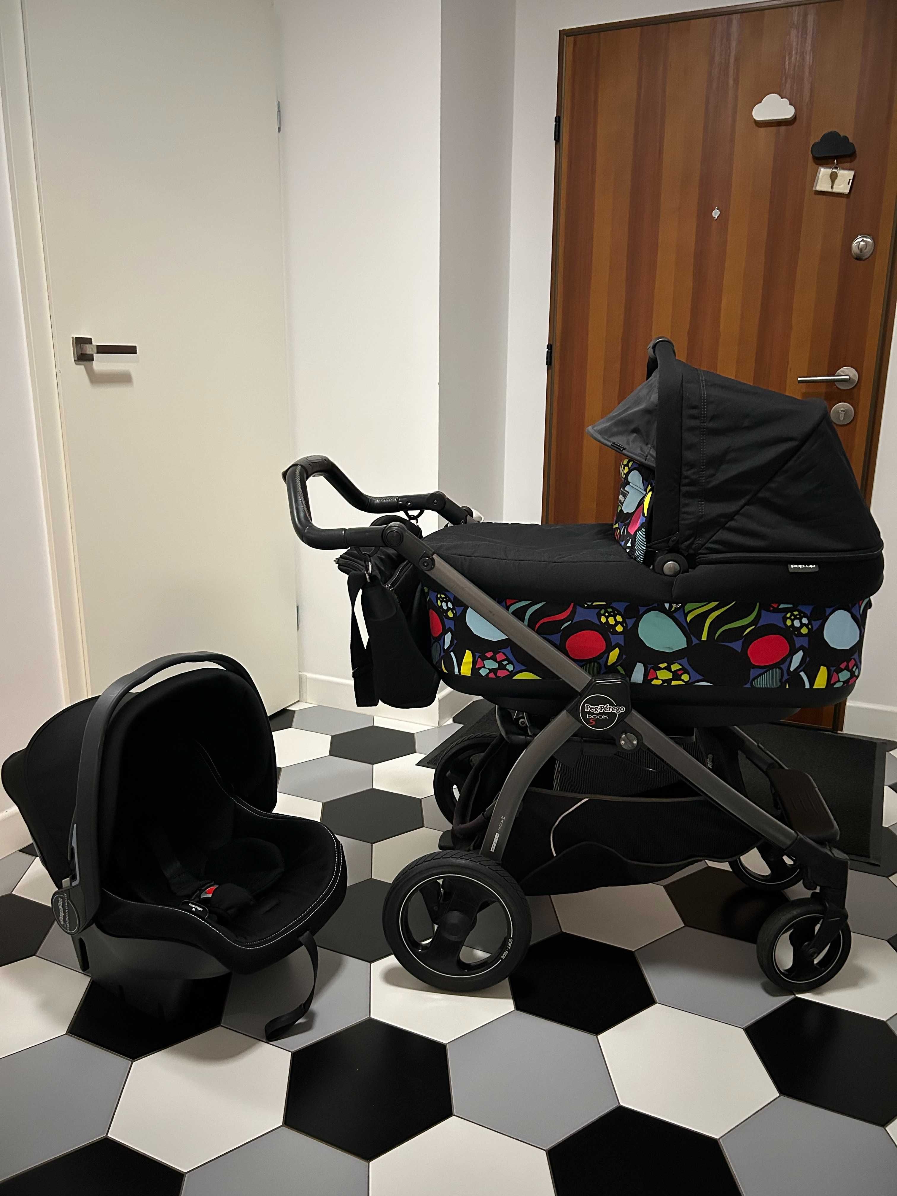 Wózek Gondola Spacerówka Fotelik 3w1 Peg Perego Book S + koła Off-Road