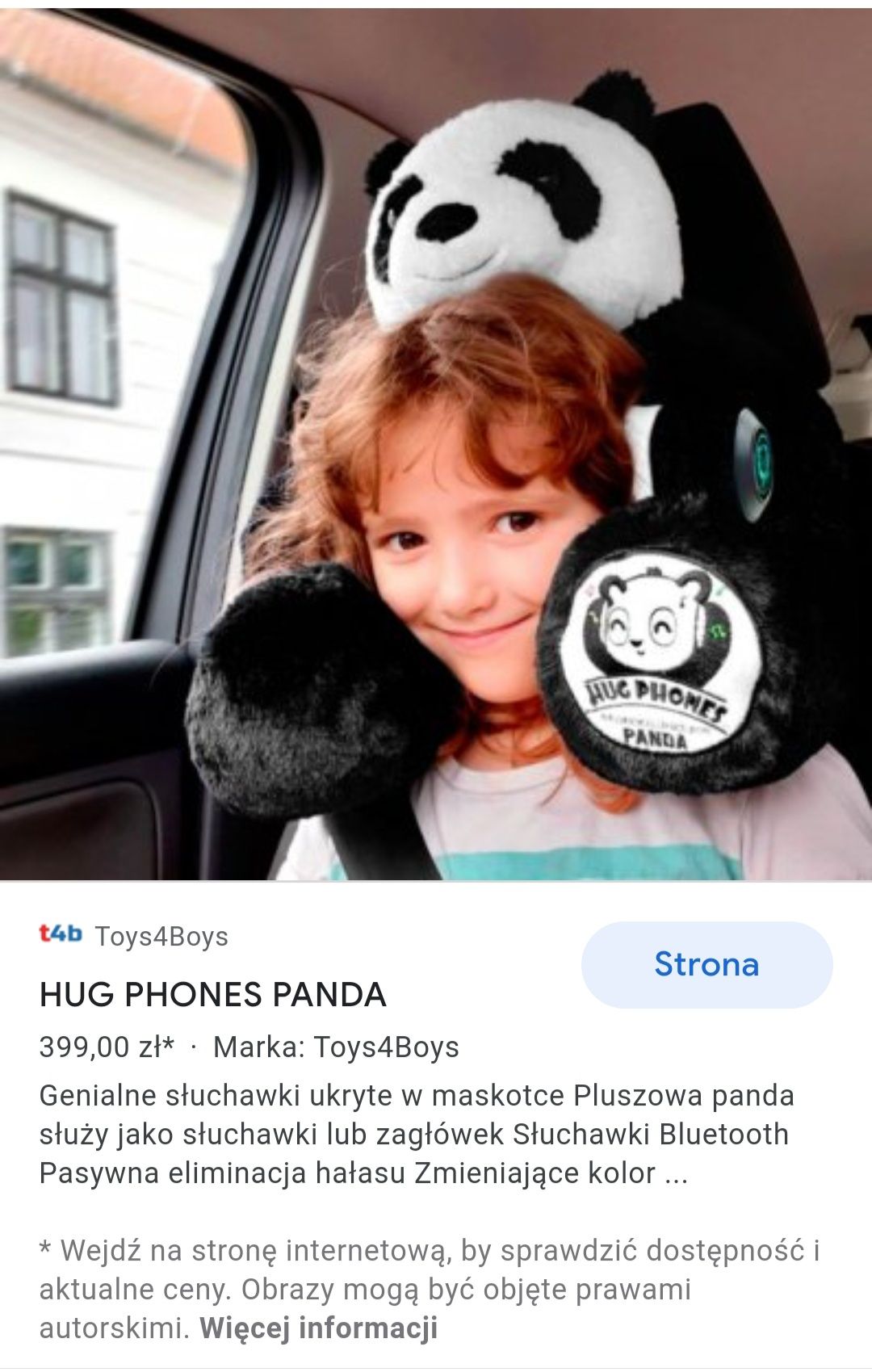 HUG Phones Panda Słuchawki