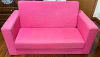 Sofá-cama cor de rosa