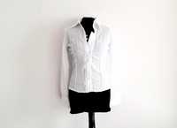 OKAZJA nowa koszula damska biała bluzka bawełniana wiosna 34 xs 36 s