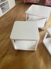 Stolik IKEA TINGBY Biały 80x80 Kółka