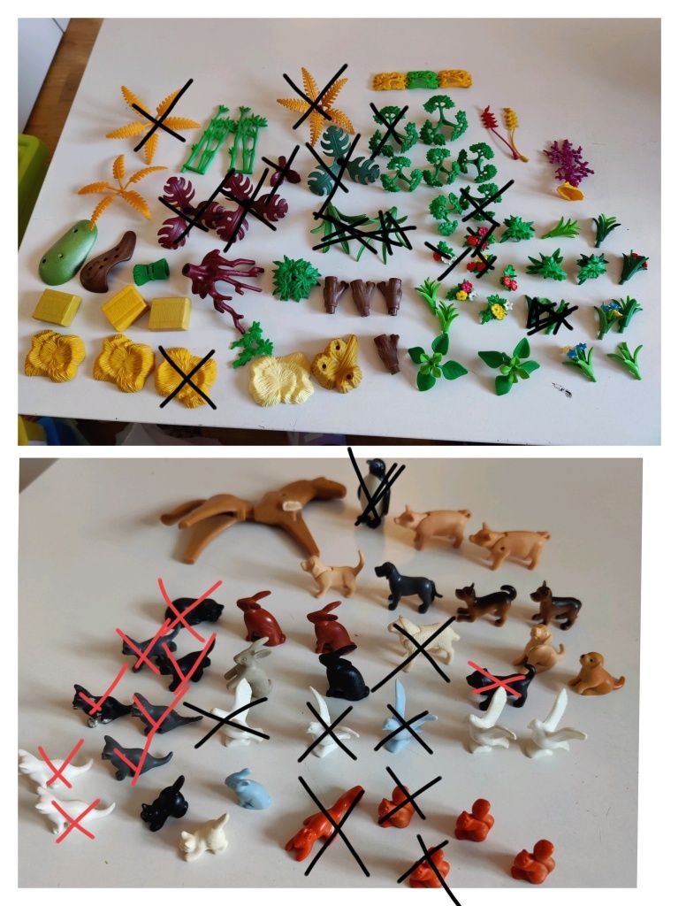 Elementy Playmobil- zwierzęta i rośliny