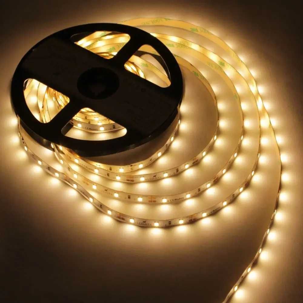 Led лента Rishang R6060TA 12W/m, DC 12V, IP65, 3000K Warm White