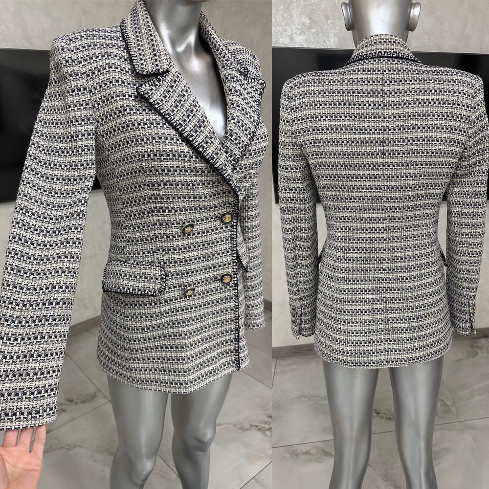 Пиджак Zara, твидовый пиджак, женский пиджак